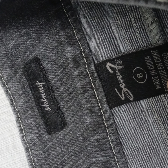 🟢Seven7 Grey Size 8 Womens Skinny Jeans - Picture 4 of 5